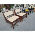 Kangaroo Chair in Rattan and Ash Solid Wood